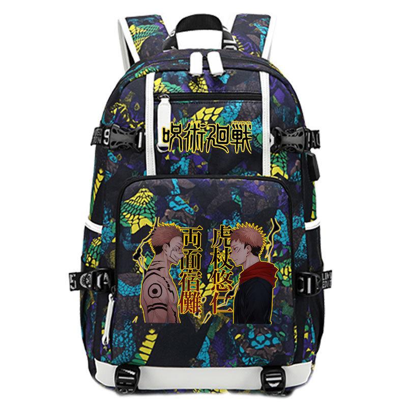 Bag Anime Peripheral Five Wushu Second Dimensional Backpack for Junior High School Students and Elementary School Students Large Capacity Backpack