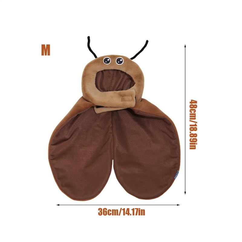 Pet Cloak Costume Cockroach Shape Cat Cosplay Cloak Adjustable Lightweight Pet Cosplay Accessories Headwear For Birthday Parties