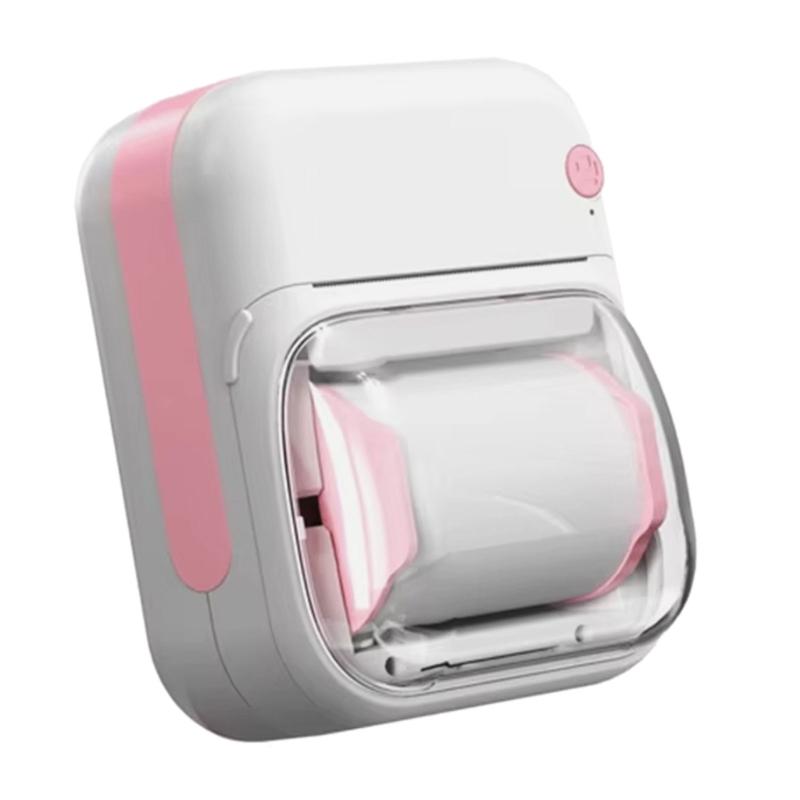 

Термопринтер з роздільною здатністю 200 dpi для домашніх завдань, нотаток, фотографій та QR-кодів. Включає 1 рулон паперу для друку. Перезаряджуваний