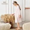 YEEHOO Girls' Pink Silky 50S Modal Sleep Dress