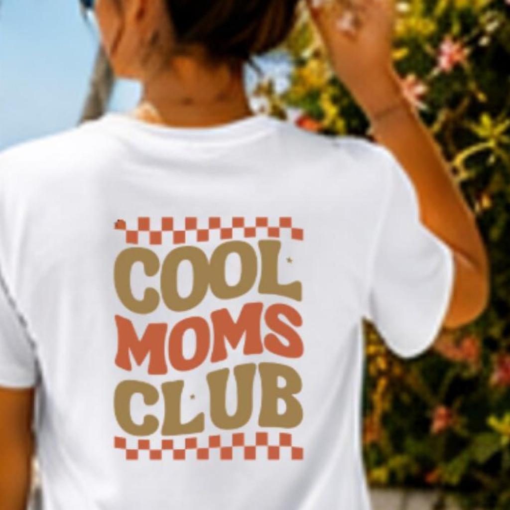Cool Moms Club T-Shirt, Floral Mom Shirt, Trendy Mama Tee, Mother's Day Gift, Cute Mom Graphic Tee, Mom Life Shirt,7