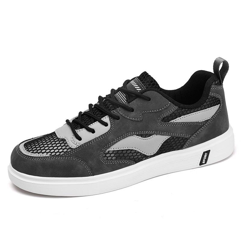 Large Size Men's Shoes Spring and Summer Mesh Breathable Flats Men's Students Trend Low-top Sports and Leisure Board Shoes