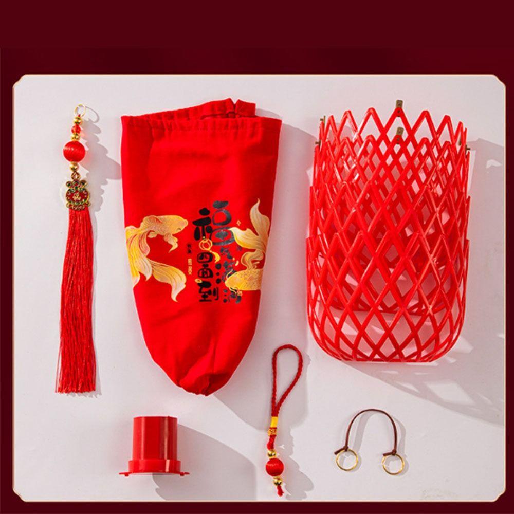 Red Snake Year Lantern Hanging Ornament New Year Hanging Lantern  Spring Festival