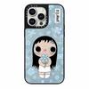 New Jade Green Cute Girl iPhone 17 Pro Max Case, Suitable for Apple 16 Pro and 15, Mother-of-Pearl Design
