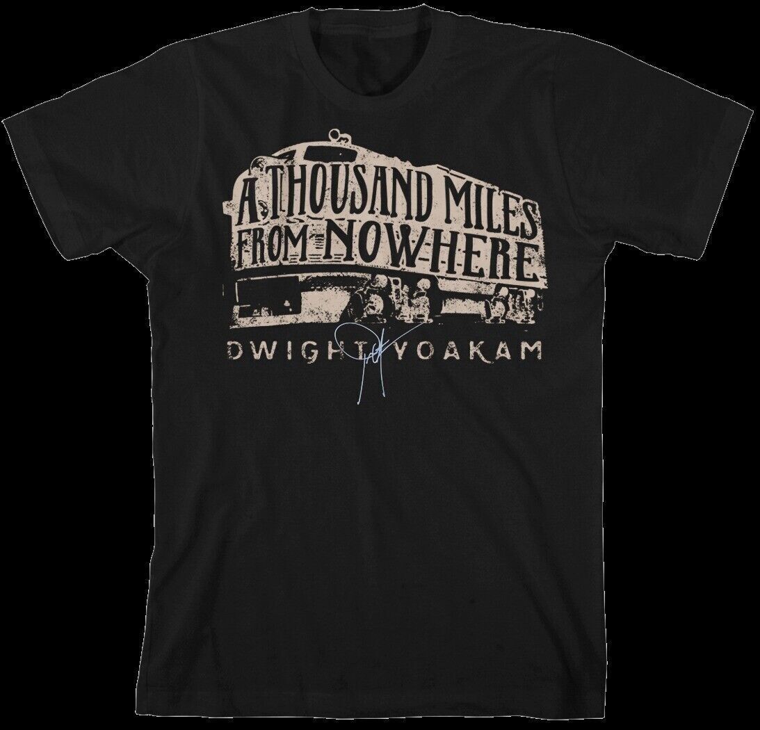 Vintage Dwight Yoakam Thousand Miles Train Cotton Black All Size Shirt XXXL