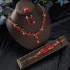 Elegantes Braut-Strassstein-Halsketten- & Accessoire-Set