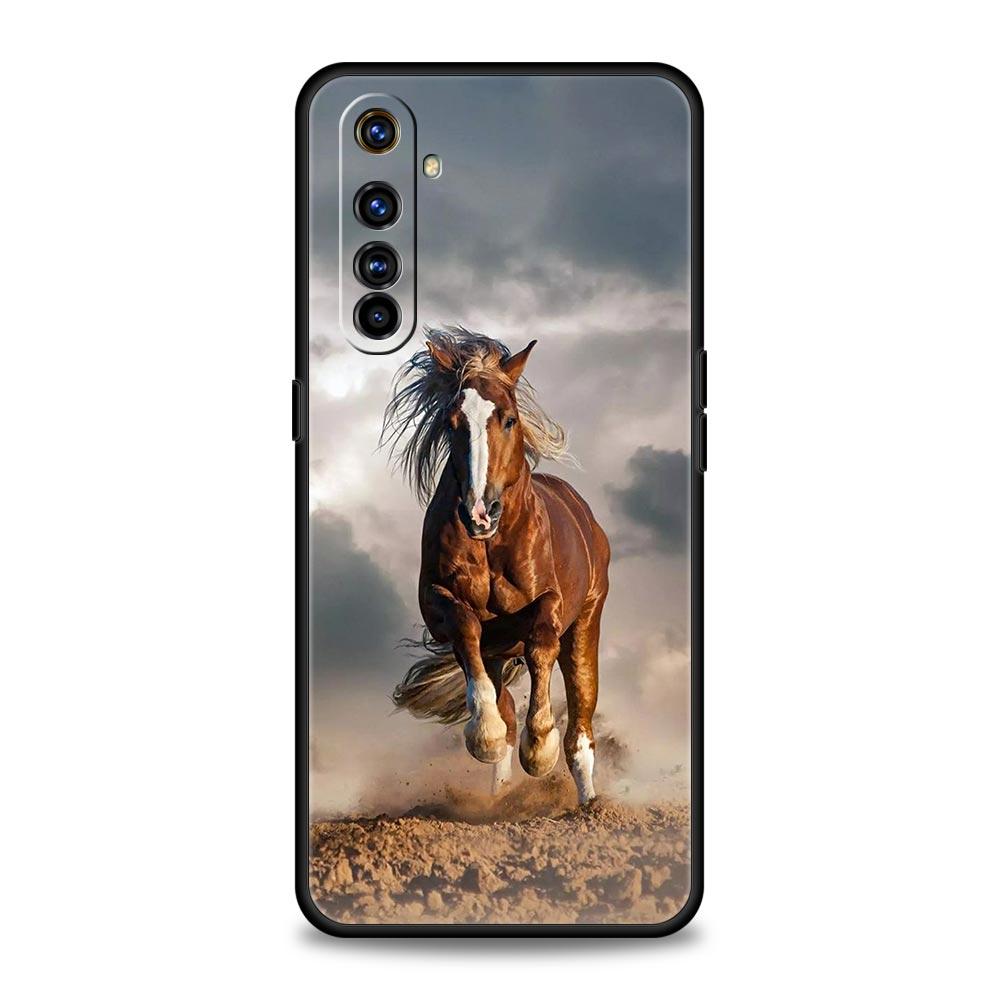 Animal Horse Soft TPU For Realme 13 12 11 10 9 Pro Plus GT3 GT2 C21 C25 C35 C53 C55 C67 Pro 5G Phone Case Cover Fundas Capas Bag
