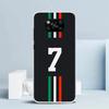 FootBall SuperStar Number C 7 10 Phone Case For Xiaomi Poco F7 Ultra X5 X6 X7 Pro M7 Redmi 15C 15 13C 13 12C 12 10C 10 10A 9 9C