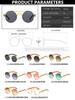 Round Sunglasses for Men/Women Vintage Punk Retro Double Bridge Multicolor Lenses Trendy Fashion Luxury Brand Designer Eyewear
