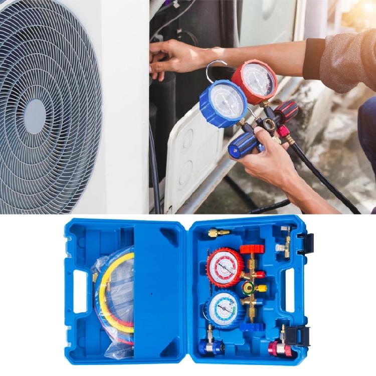 Air Condition Gauge Coolant Manifold Gauge Manometer Conditioning Gauge Tool for R134a R22 R404 R407 R410
