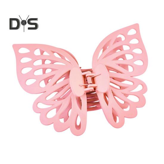 Large Hair Claw with Strong Grip Double-Layered Butterflies Shape Hair Clip Anti-slip Teeth Ponytail Clip Back Head Hair Claw