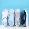 Women Summer Platform Middle Heels Mesh Cotton Fabric Student All-match Wedge Sandals