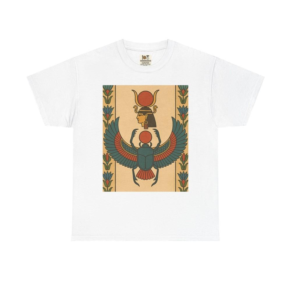 

Egyptian Scarab, Unisex Cotton Shirt, Casual Wear, Gift, Egyptian 4XL