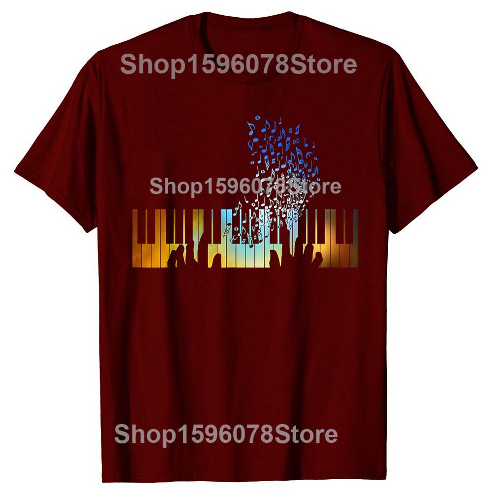 Funny Piano Keyboard Pianist 100 Cotton Tshirts Men Womens Fashion Casual Tshirt Loose Oversized Streetwear T Shirt