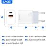 1 Stk./2 Stk. 20W Ladegerät Europäischer Typ-C Superschnellladung kompatibel mit Apple und anderen Smartphones 20W USB-C Dual-Port Wandladegerät