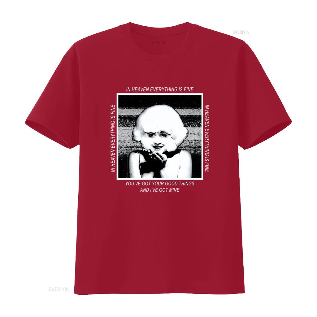 David Lynch Eraserhead Lady Radiator T Shirt Classic Long or s with In Heaven Everything Is Fine Print vintage Washed