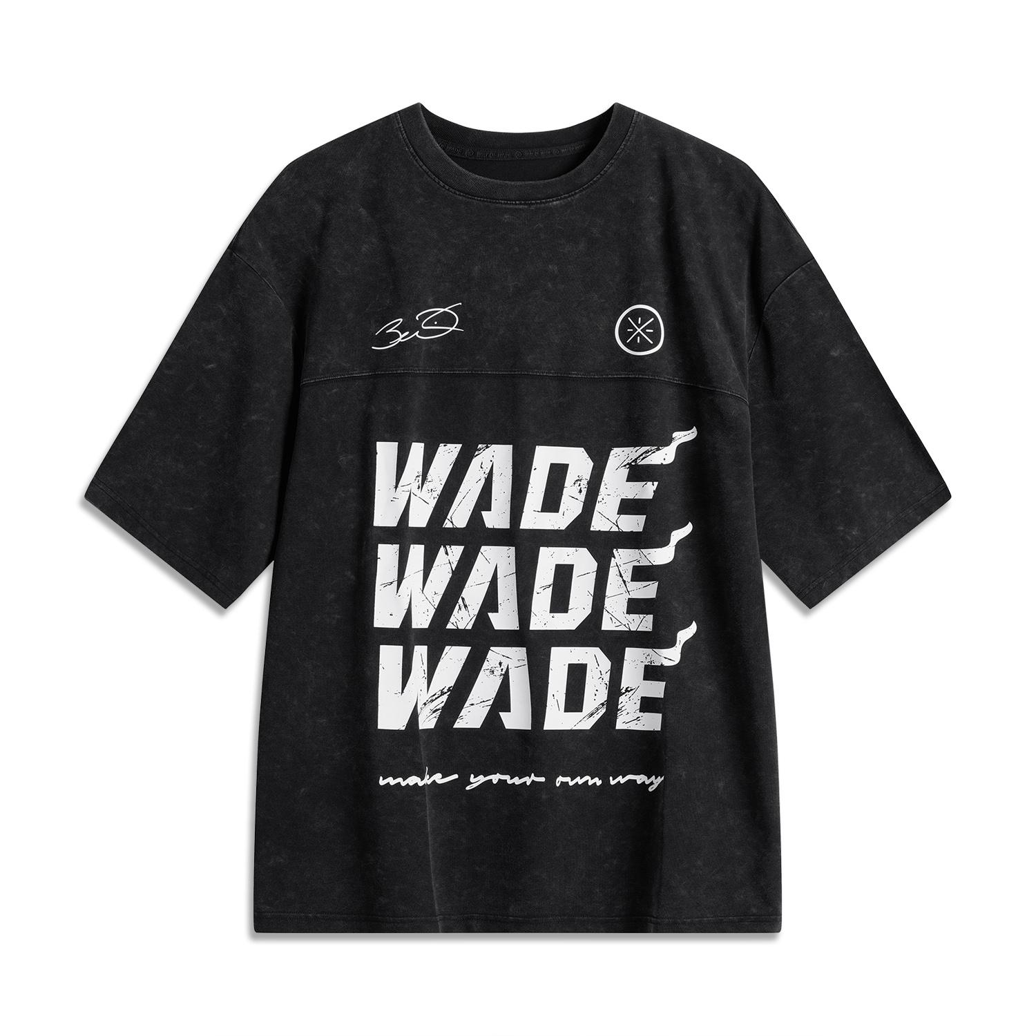 

Li-Ning Удобная Простая Универсальная Свободная Футболка с принтом букв, с круглым вырезом и коротким рукавом, Мужские топы Черный AHSU365-4 XL