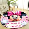 Personalized M-Minnie Round Chair Office Rug - Perfect for Mat, Office Chair & More - Ideal Gift for Birthdays and Holidays