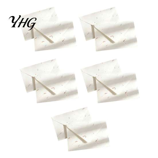 Thick Paper Envelopes for Invitations 10PCS Petal Art Envelopes, Real Floral Texture Design, Western Style Handmade with Petals Stationery,