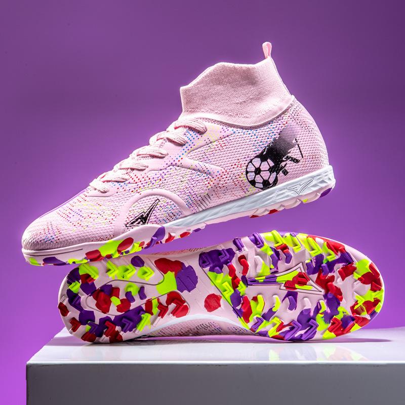 Men's and women's football shoes TF long nails broken nails large size high top children's game training football shoes