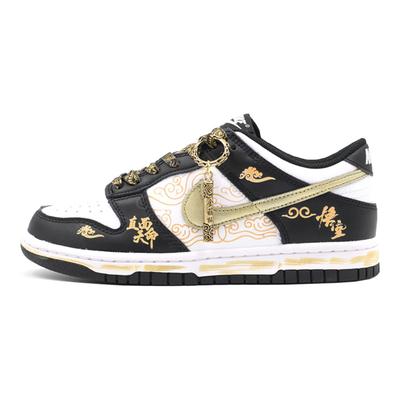 Nike Dunk Odolné a lehké nízké skateboardové boty Unisex Černá Zlatá DD1391-100(Tým205-)
