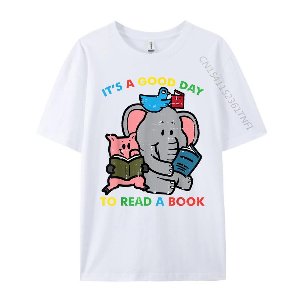 Its A Good Day To Read A Book Animals Reading Librarian Christian Tshirt Men Camiseta Masculina Big Size Easter Sunday
