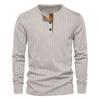 Men S Hoodless Long Sleeve Pullover Solid Color Jacquard Casual Sweatshirt