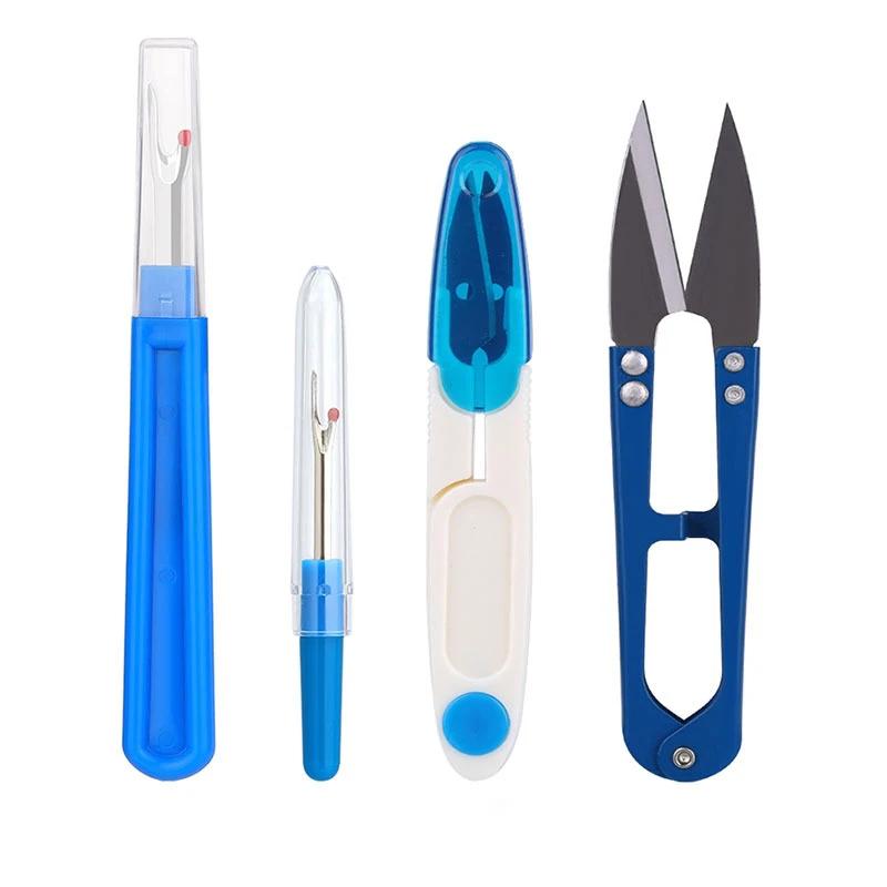 Набор из 4-х инструментов для распарывания швов, цветной распарыватель ниток, ножницы для удаления швейных ниток