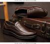 Herrskor i mjukt läder, avslappnade oxläderskor för pappa - Vårkollektion, mjuk sula, affärsmässig rund tå (Modell 9886)