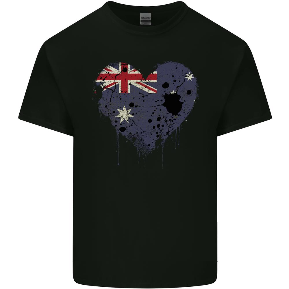 Love Australia Flag Australian Day Football Kids T-shirt Childrens XXL