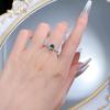 Jewelry Wind Daily 6 * 8Mm Tourmaline Green Dove Egg Ring Female