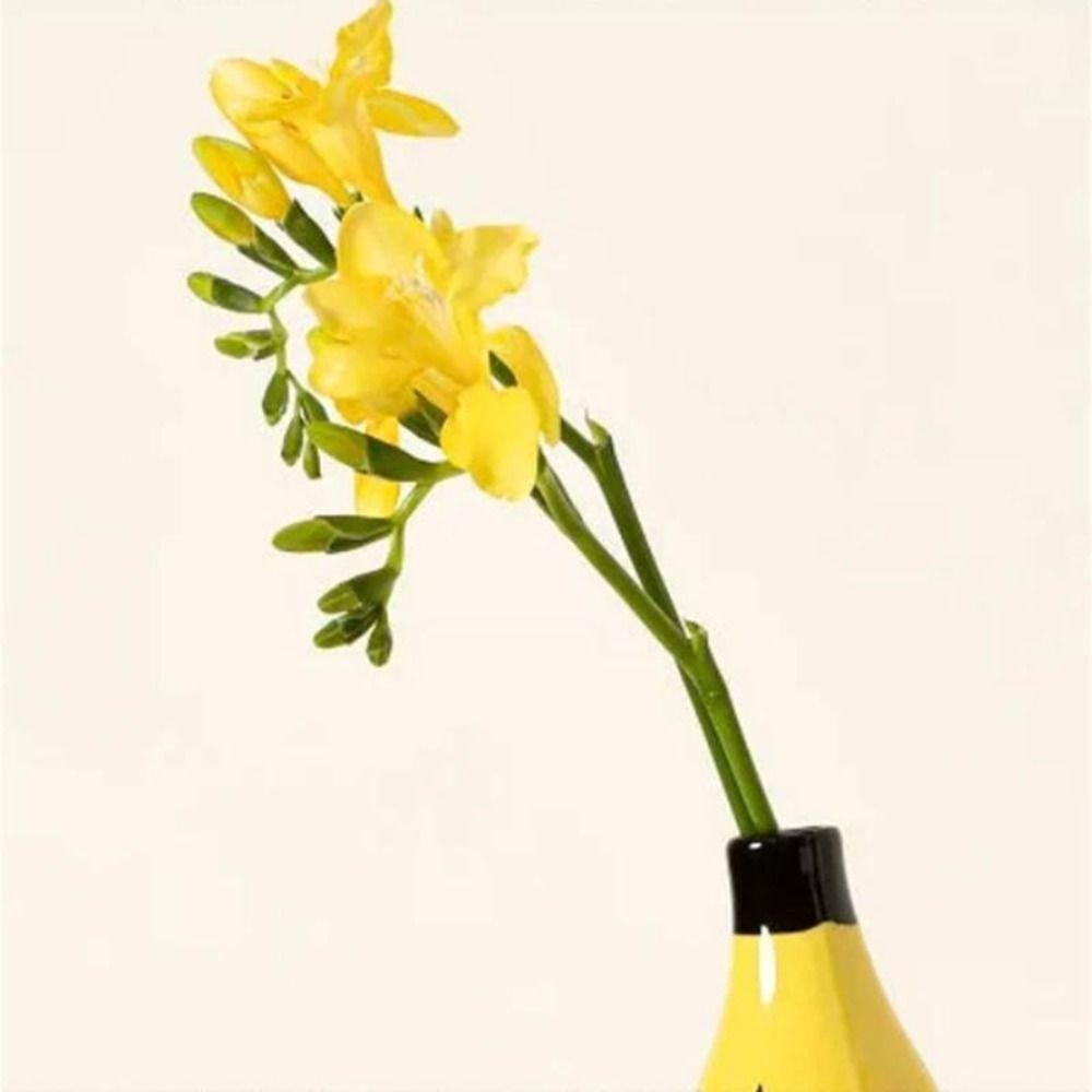 Banana Shape Banana-Shaped Vase Resin Flower Arrangements Container Living Room Decor