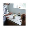 WHOLE FRESH MOGG Small Dog Food Bowl, Ceramic, Made In Japan, with Legs, Stable, Microwave and Dishwasher Safe, Stylish Design (White)