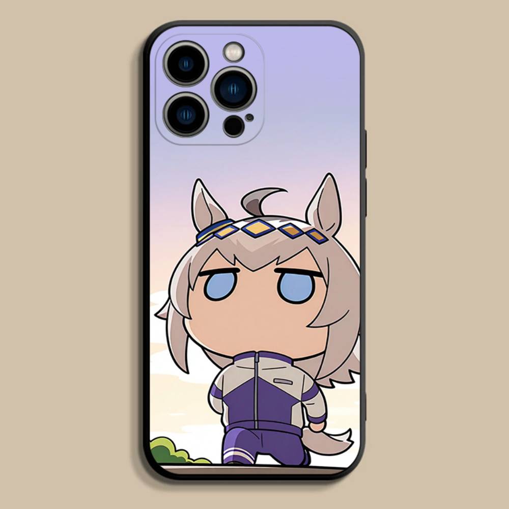 

U-Uma Derby Oguri Cap Phone Case For iPhone 17,16,15,14,13,12,Pro,Max,Plus,E,SE4,Air,Mini Black Soft Cover iPhone17
