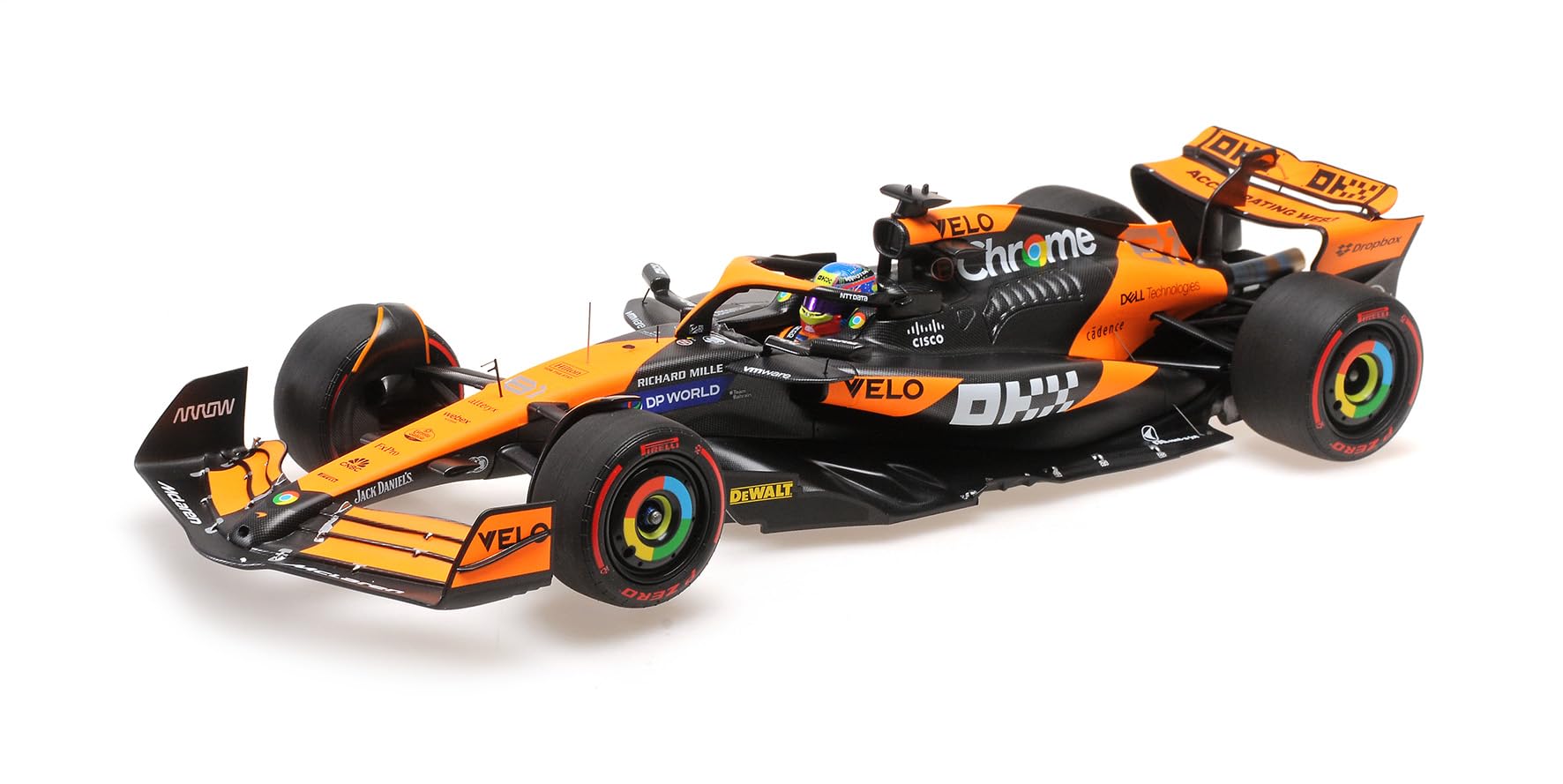 

Minichamps 537241981 McLar MCL38 Oscar Piastri Miami GP 2024 года, миниатюрная коллекционная машина в масштабе 1/18