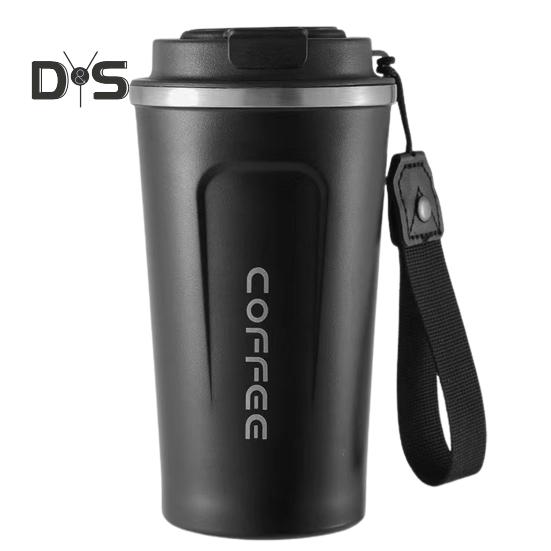 510ML Travel Coffee Mug Spill Proof with Seal Lid Insulated Eco-friendly Easy One-handed Drinking Stainless Steel Cup