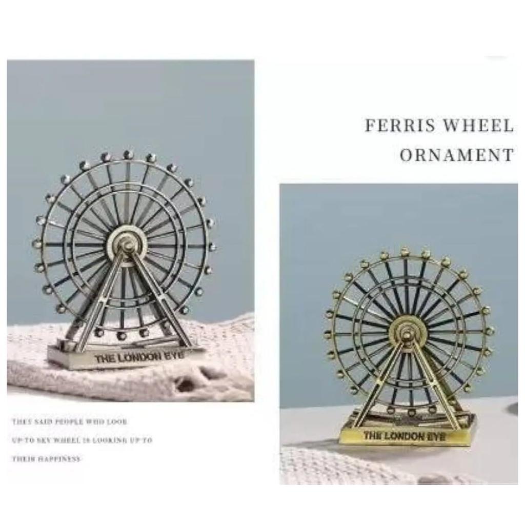 1 Set for Statue Study Office Desk Decor Showpiece Gift Decoration Accessories Items Decorative Showpeice for Home ((The London Eye))