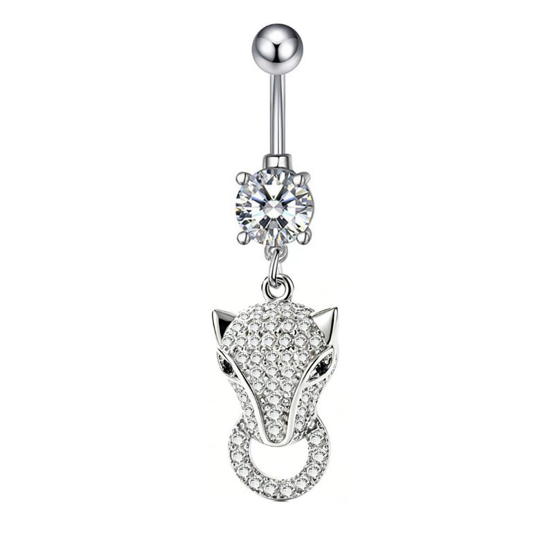1Pcs Belly Button Rings Stainless Steel Leopard Navel Piercing Sexy Belly Rings Body Piercing Jewelry Navel Rings