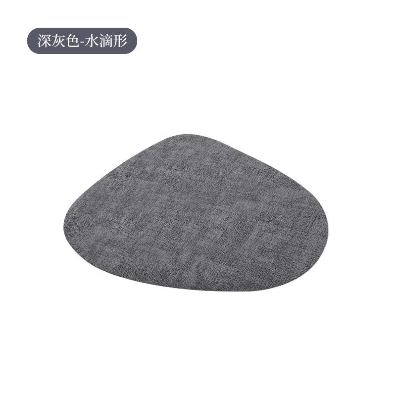 Popular cloth pattern grid oil edge placemat, dining table insulation mat, high-grade square water drop-shaped anti-scalding table mat