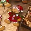 12/24/36pcs Cute Gingerbread Man Ornaments Cartoon Xmas DIY Christmas Tree Modern Crafts Wooden