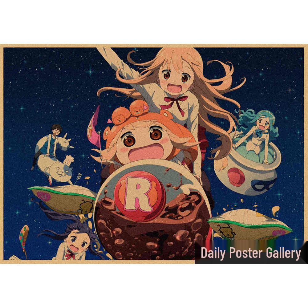 Japanese Anime Himouto! Umaru-chan Retro Kraft Paper Decorative Poster