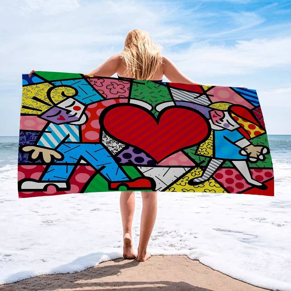 Britto Art Big Microfiber Beach Towels Quick Dry Towel Sand Beach Towels Pool Towel For Travel Swim Pool Yoga