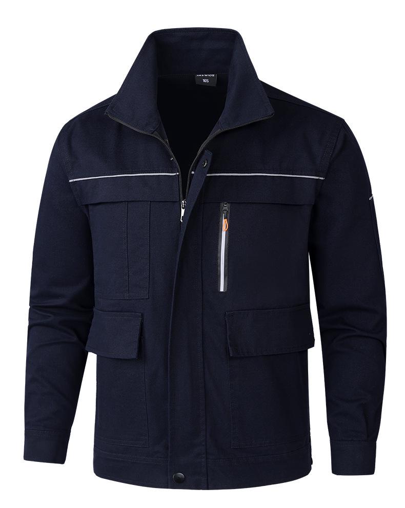Men's Spring & Autumn Workwear Set, Construction & Welding Safe, Dirt-Resistant, Pure Cotton for Outdoor, Auto Repair & Labor Protection.