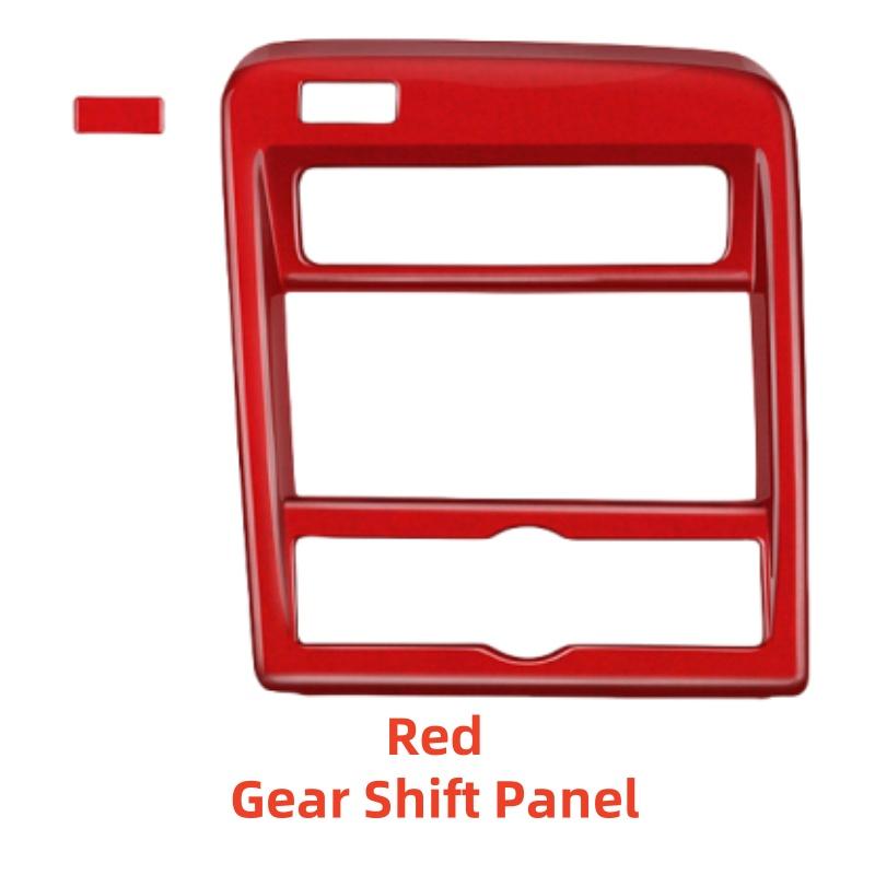 Car Stickers Accessories High Quality Gear Shift Panel Red ABS plastic Gear Shift Panel Carbon Fiber For Hyundai KONA 2024 красный