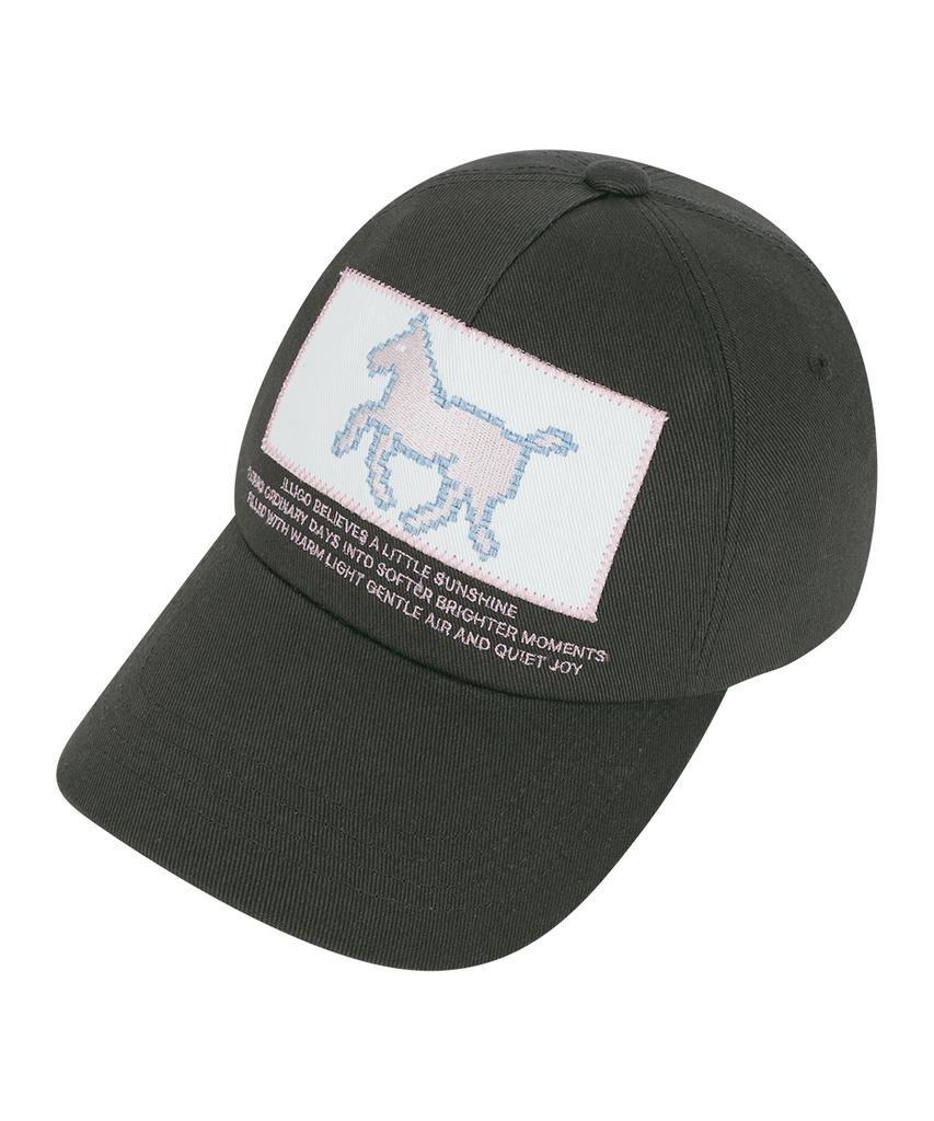 ILLIGO Pony Patch Ball Cap Charcoal