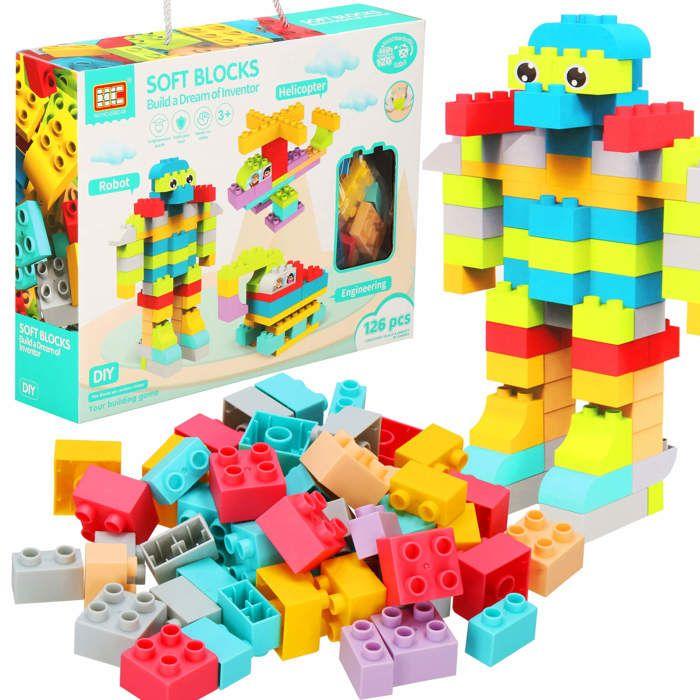 Blocs de construction - SPRINGOS - 2025 - 126 pièces - Plastique souple - Multicolore