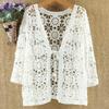 Maglione cardigan con protezione solare in pizzo cavo sexy Donna ampio maglione allentato aria condizionata lavorato a maglia sezione sottile primavera autunno femminile