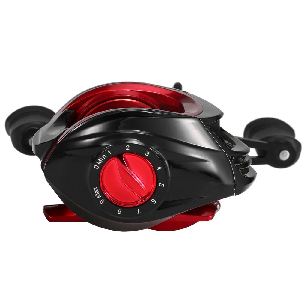 Moulinet Baitcasting 18+1BB Roulements à Billes Moulinet de Pêche Baitcasting Haute Vitesse 7.2: Système de frein magnétique à 1 rapport de démultiplication