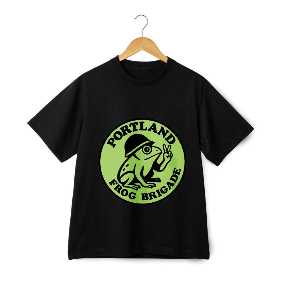 

Графическая футболка Portland Frog Brigade - Символ протеста с винтажным дизайном лягушки 4XL
