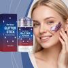 Glitter Makeup Stick Waterproof Smooth Texture Multicolor Shimmer Easy to Apply Party Stage Cosmetics 16g